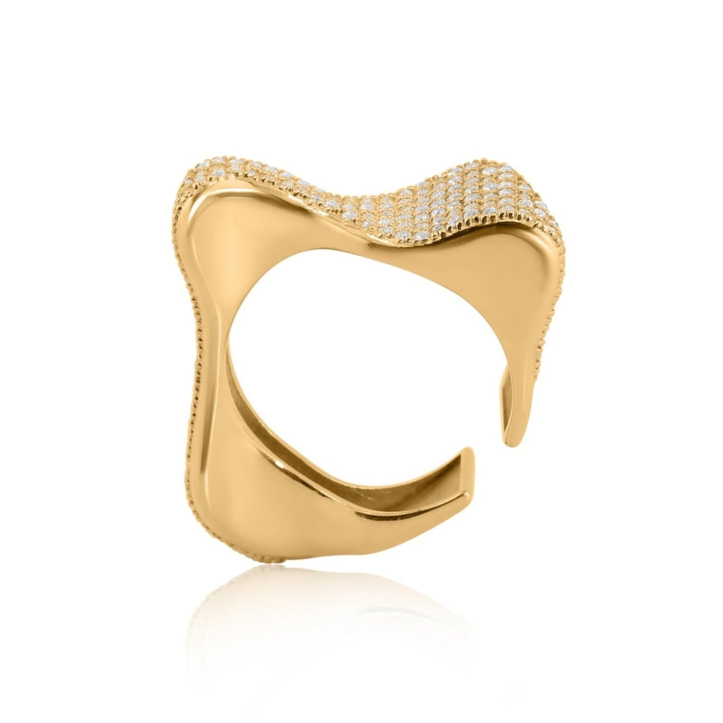 Bobbi Ear Cuff Convertible Ring Yellow Gold