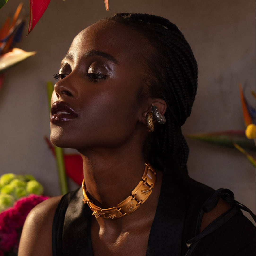 Beatrice Mini Textured Ear Cuff Silver