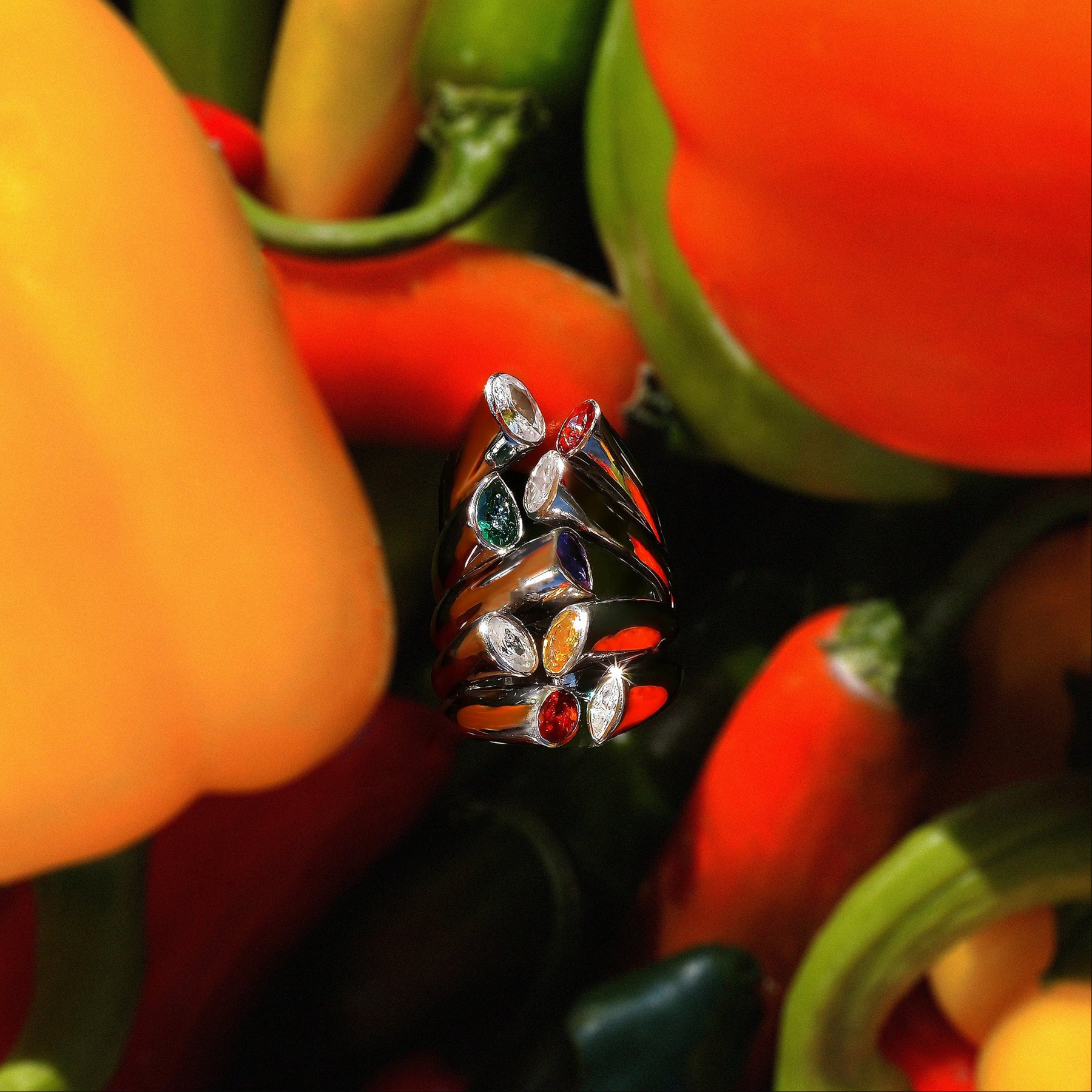 Bella Ring Sterling Silver and Gemstones