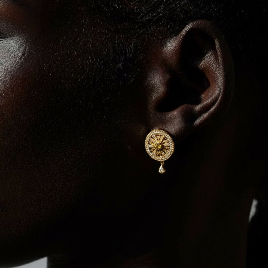 Zest Earring Yellow Gold Yellow Sapphires