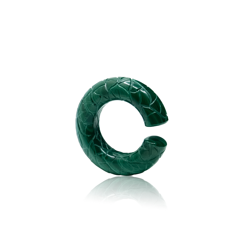 Beatrice Large Malachite Ear cuff Cocoerow Fine Jewelry