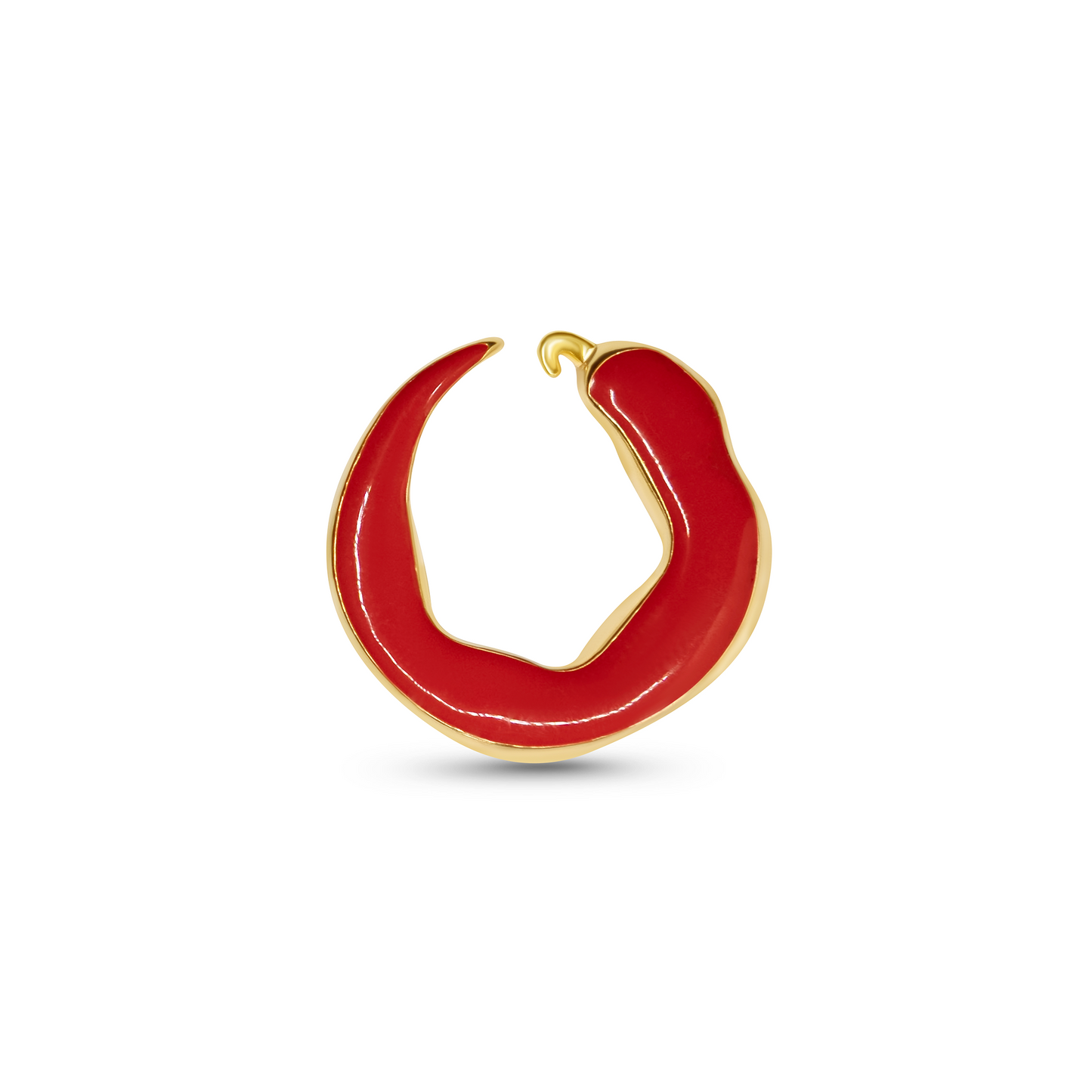 Cayenne Large Red Enamel Ear Cuff
