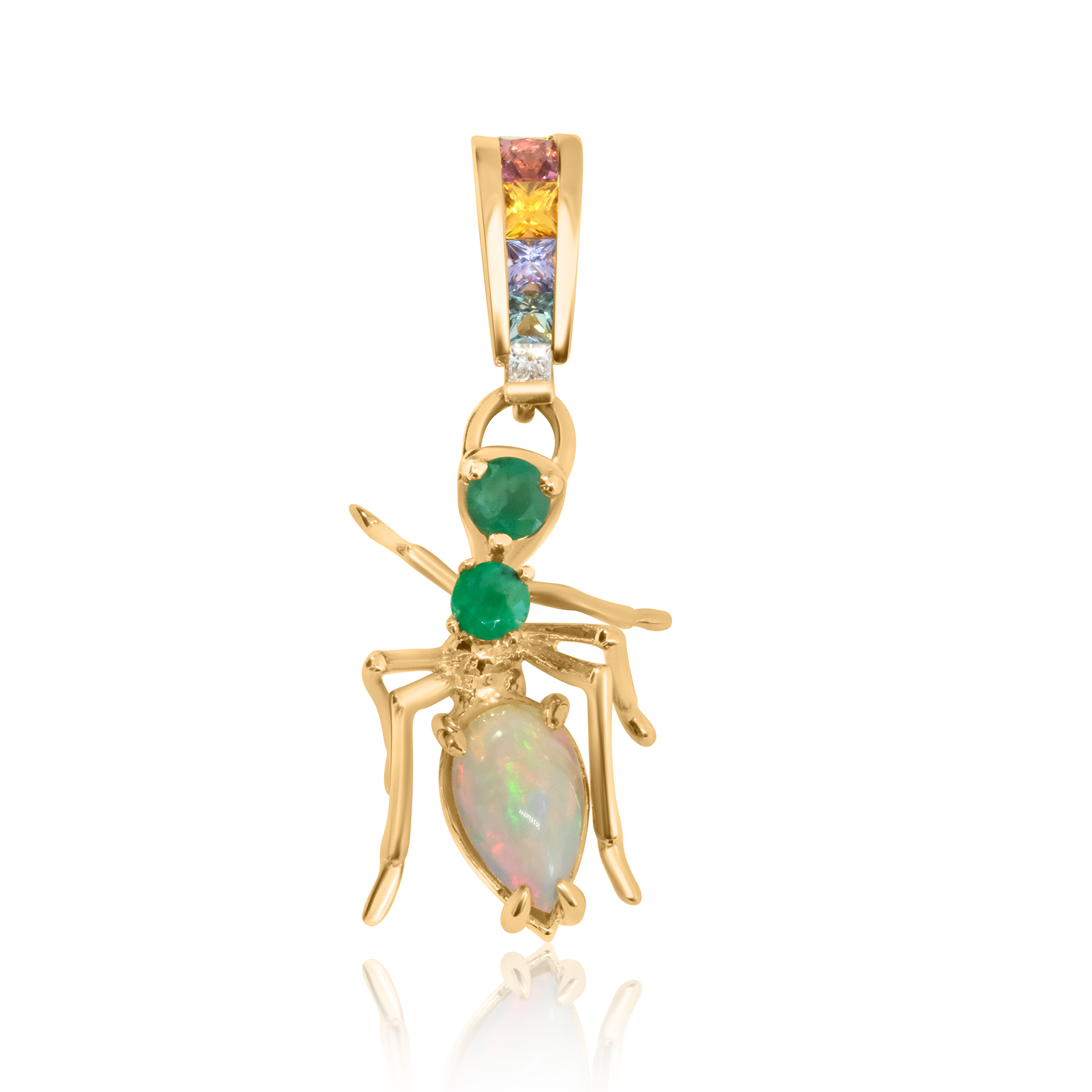 Kokoro Pendant Yellow Gold and Opal