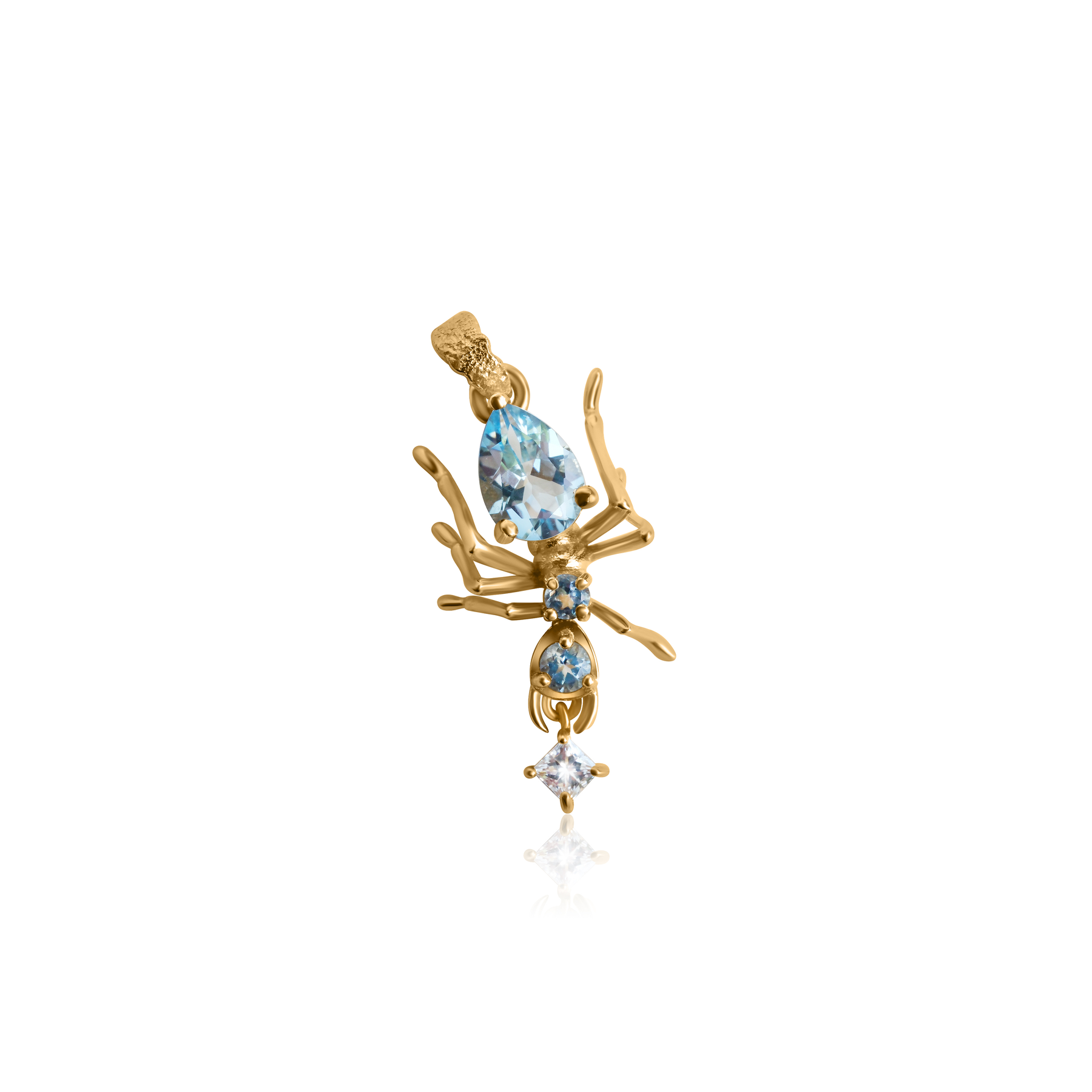 Kokoro Pendant Yellow Gold with Aquamarine