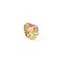 Pink Heart Sapphire Mia ring in 18k gold by Cocoerow Fine Jewelry