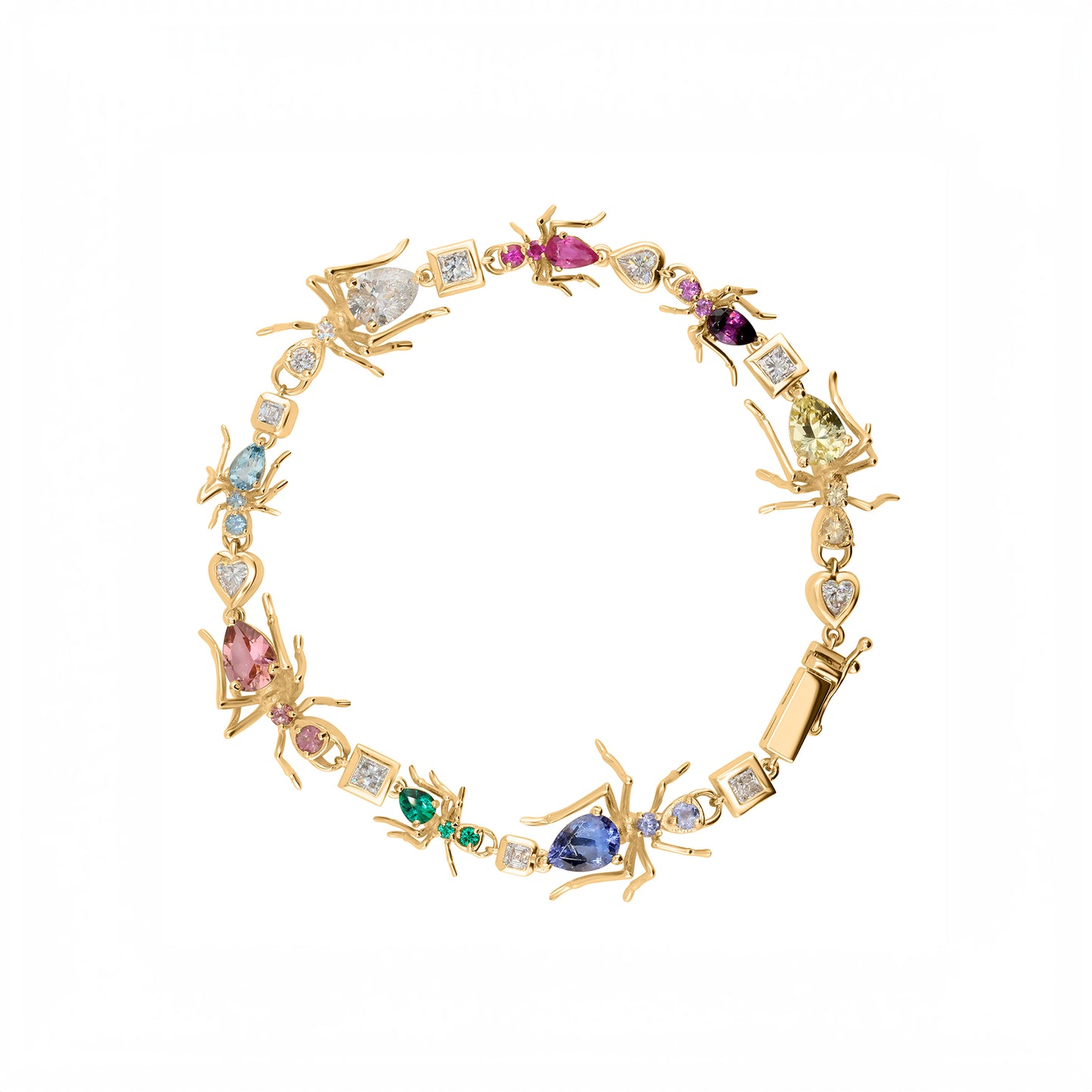 Ant Tennis Bracelet Yellow Gold