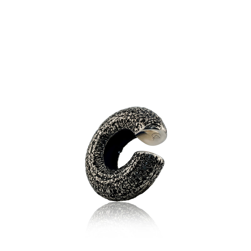 Beatrice Mini Textured Ear Cuff Silver