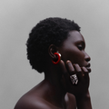 Cayenne Large Red Enamel Ear Cuff