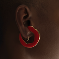 Cayenne Large Red Enamel Ear Cuff