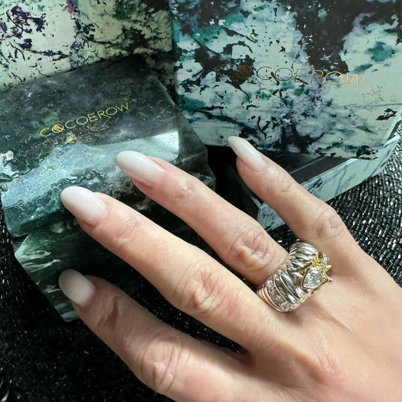 Cocoerow Ant Cocktail Ring Kokoro Collection 18K Yellow Gold Sculptural Fine Jewelry On Model