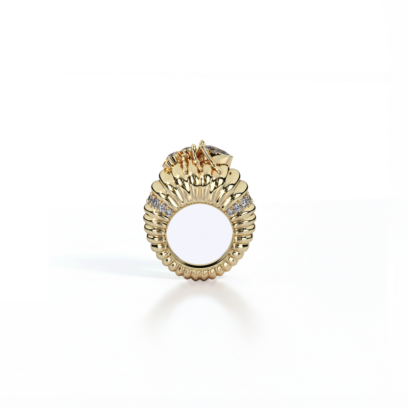 Cocoerow Ant Cocktail Ring Kokoro Collection 18K Yellow Gold Sculptural Fine Jewelry