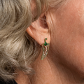 Cocoerow fine jewelry aya earring green emeralds On model 