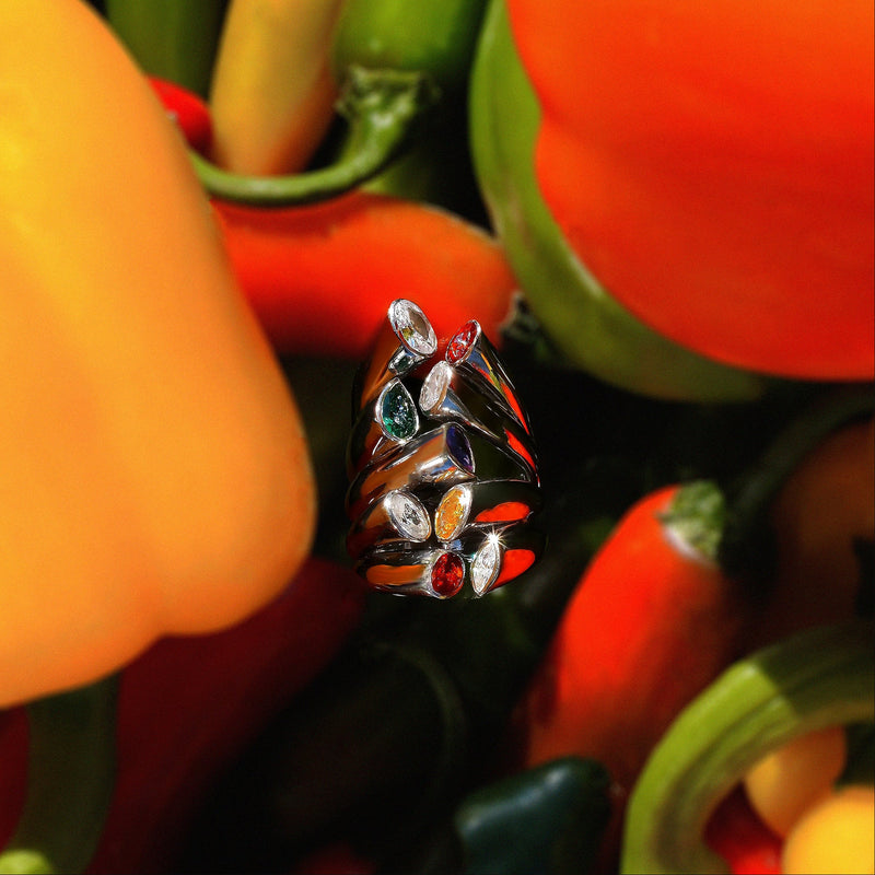 Cocoerow Bella Ring Sterling Silver Sculptural Fine Jewelry Side View