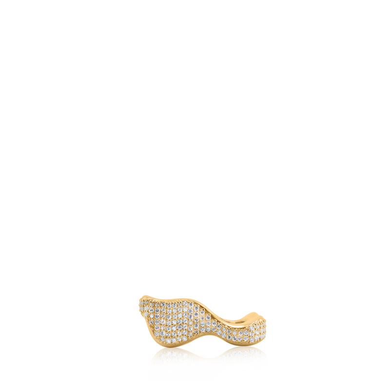 Cocoerow Bobbi Ring 18K Yellow Gold Sculptural Fine Jewelry Front View