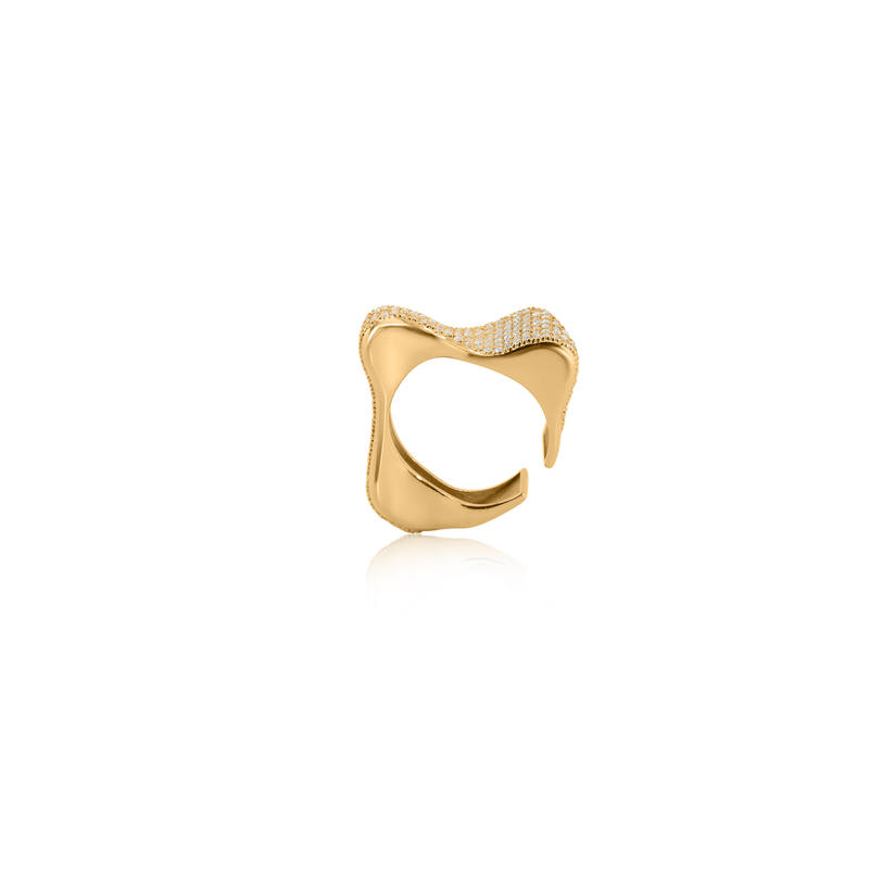 Cocoerow Bobbie Ear Cuff 14K Yellow Gold Sculptural Fine Jewelry