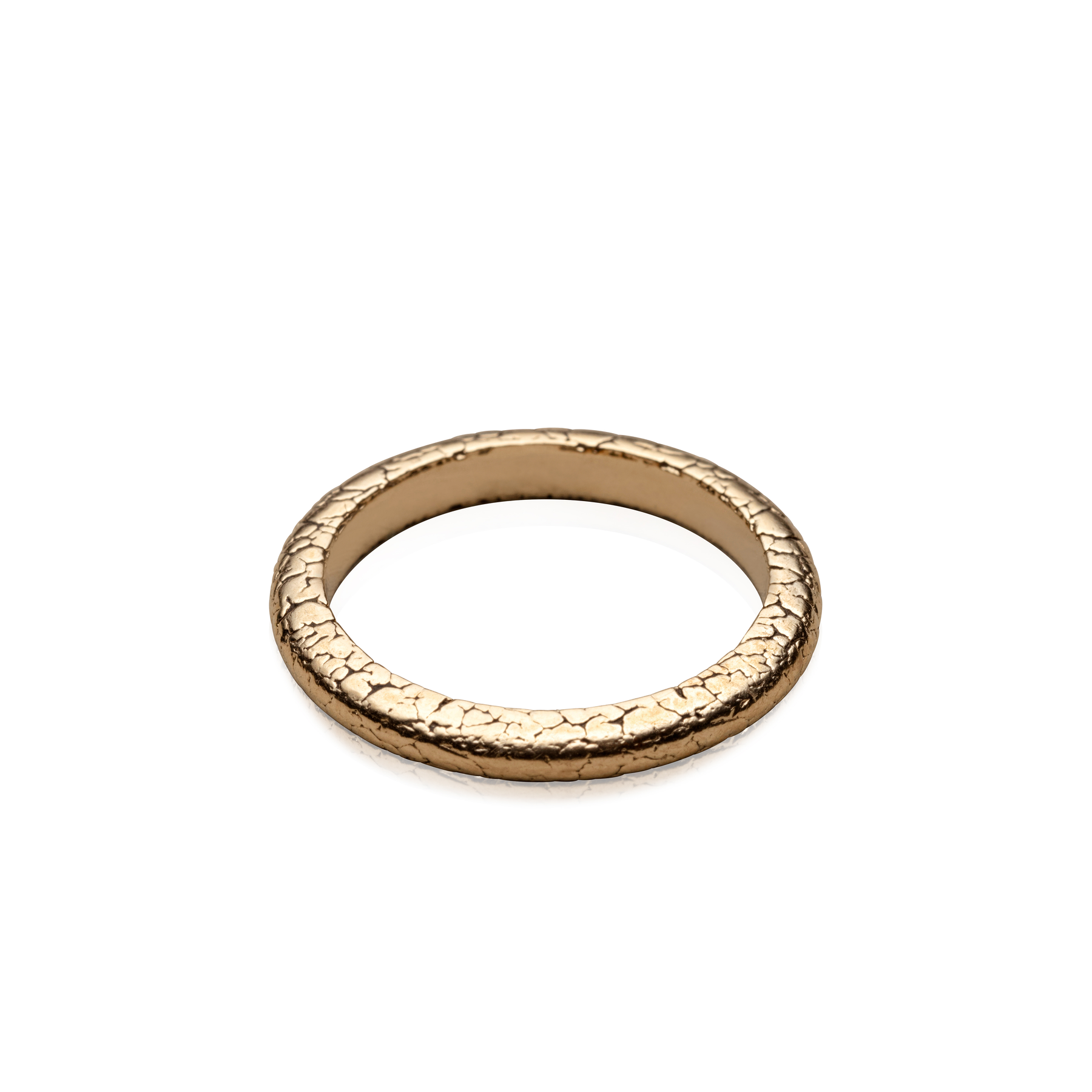 Cracked Ring Thin Yellow Gold