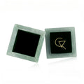Cocoerow Green Aventurine Stone Jewelry Box Suede Lining Luxury Fine Jewelry Packaging Open Lid Detail