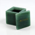 Cocoerow Green Aventurine Stone Jewelry Box Suede Lining Luxury Fine Jewelry Packaging Open