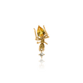 Cocoerow Kokoro Stud Earring 14K Yellow Gold Yellow Sapphire Diamond Sculptural Fine Jewelry