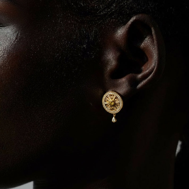 Zest Earring Yellow Gold Yellow Sapphires