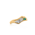 Cocoerow Mobi Ring 18K Yellow Gold Sculptural Fine Jewelry Flat Lay Front View