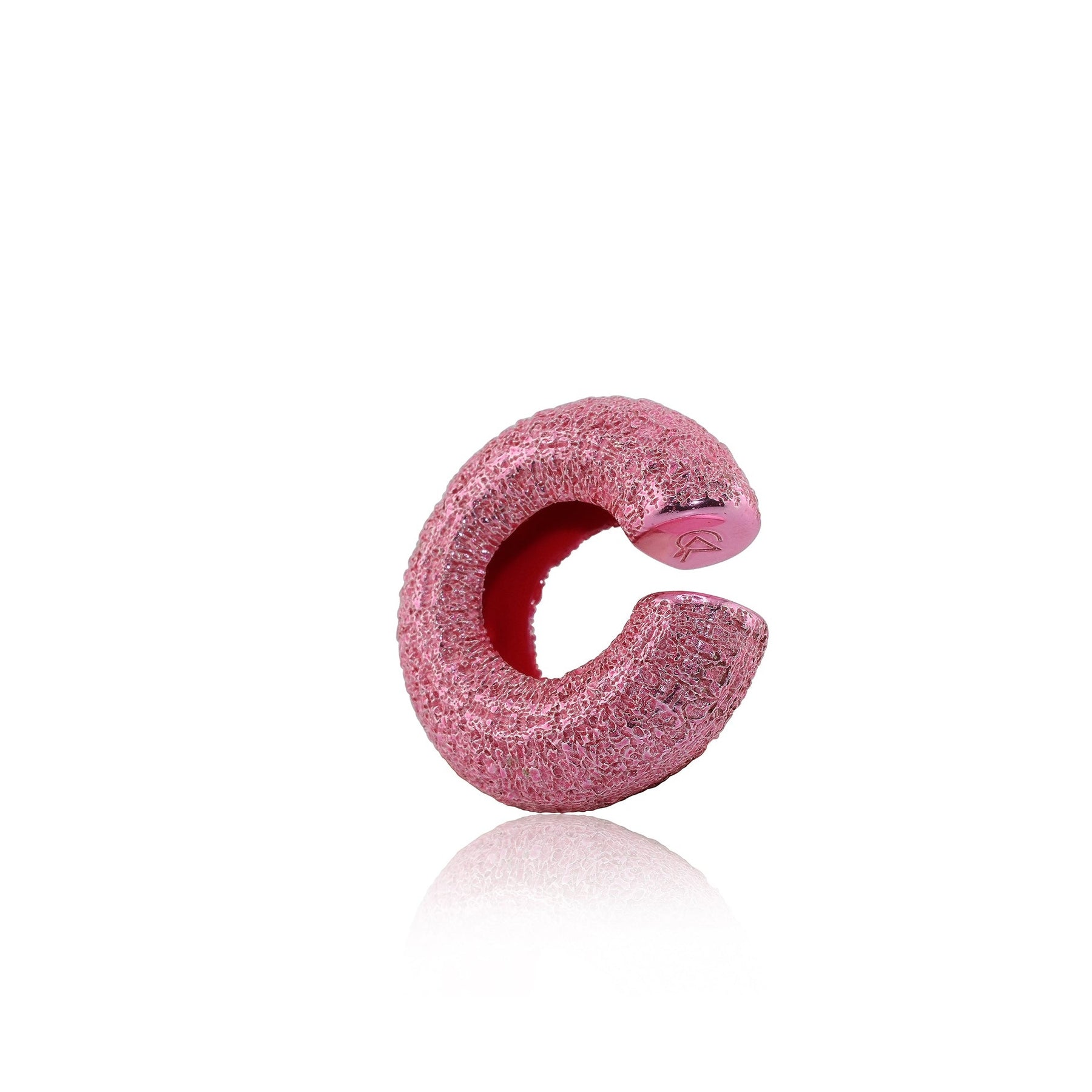 Beatrice Mini Textured Ear Cuff Pink