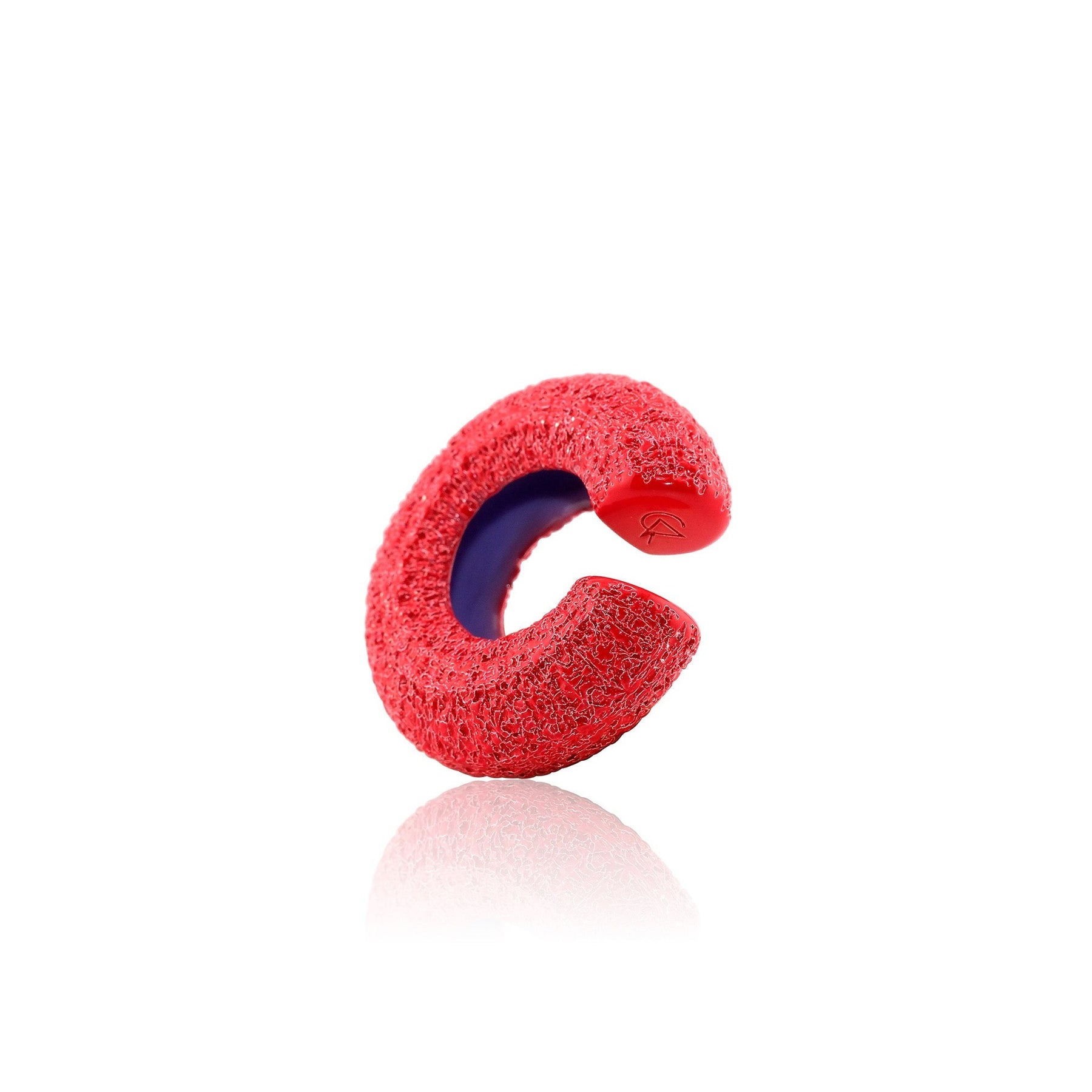 Beatrice Mini Textured Ear Cuff Red